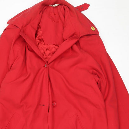 Womens UK Size 38 Canda Red Overcoat