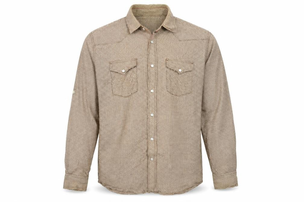 Mens UK Size L Matalan Brown  Button-Up Long Sleeve Casual Shirt