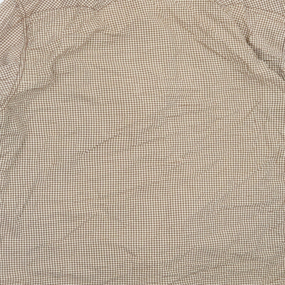 Mens UK Size L Matalan Brown  Button-Up Long Sleeve Casual Shirt