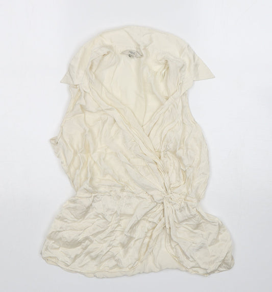 Womens UK Size 14 NEXT Ivory Basic Blouse