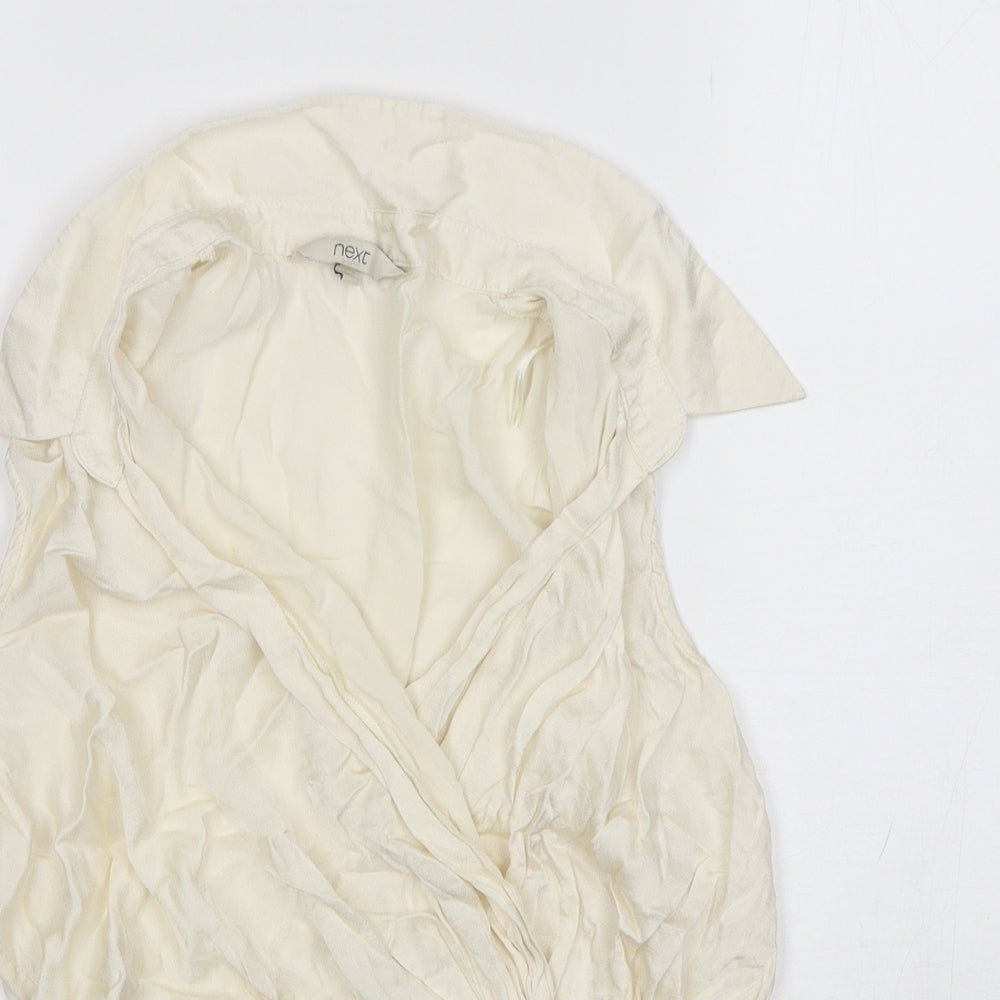 Womens UK Size 14 NEXT Ivory Basic Blouse