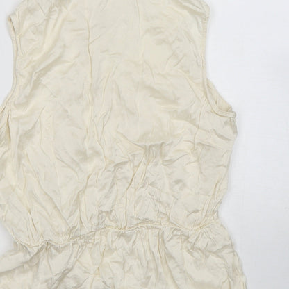 Womens UK Size 14 NEXT Ivory Basic Blouse