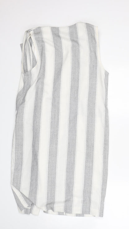 New Look Womens Multicoloured Striped Polyester Jacket Blazer Size 12