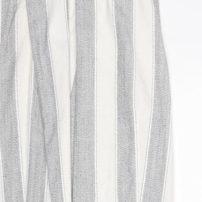 New Look Womens Multicoloured Striped Polyester Jacket Blazer Size 12