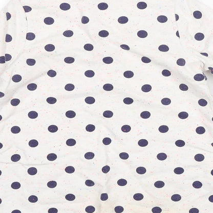 Mothercare Girls Multicoloured Polka Dot Cotton Jumper Dress  Size 9-12 Months  Round Neck