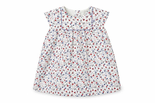 Mothercare Girls Multicoloured Floral Cotton A-Line  Size 9-12 Months  Round Neck