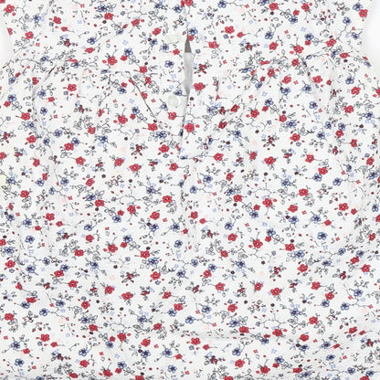 Mothercare Girls Multicoloured Floral Cotton A-Line  Size 9-12 Months  Round Neck