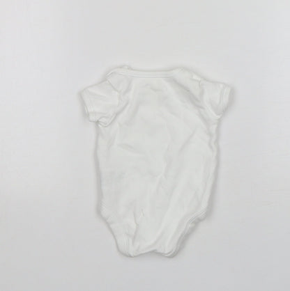 Mothercare Baby White  Cotton Leotard One-Piece Size Newborn