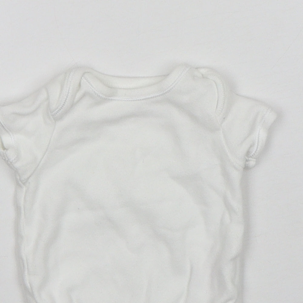 Mothercare Baby White  Cotton Leotard One-Piece Size Newborn