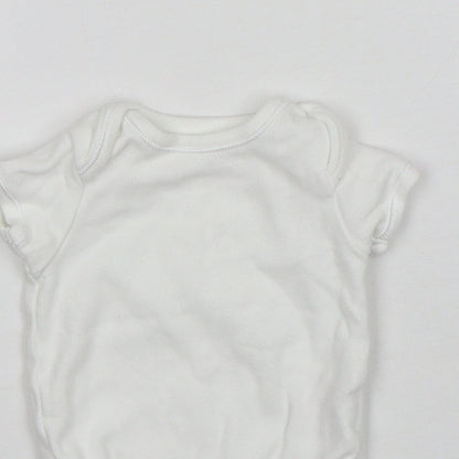 Mothercare Baby White  Cotton Leotard One-Piece Size Newborn