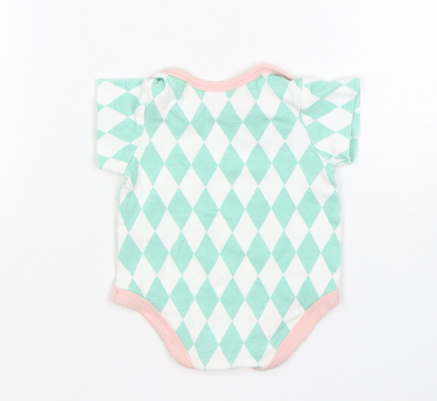 mamas & papas Girls Multicoloured Argyle/Diamond Cotton Leotard One-Piece Size Newborn