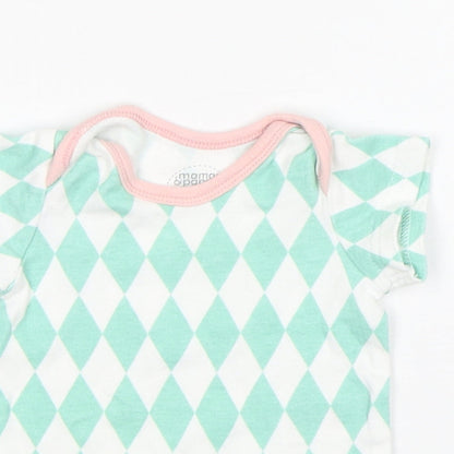 mamas & papas Girls Multicoloured Argyle/Diamond Cotton Leotard One-Piece Size Newborn