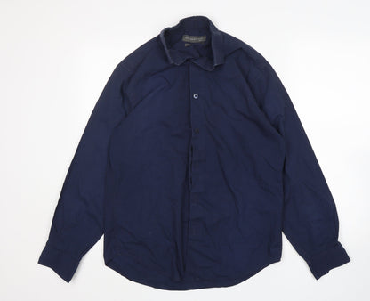 Primark Mens Blue    Button-Up Size M Collared
