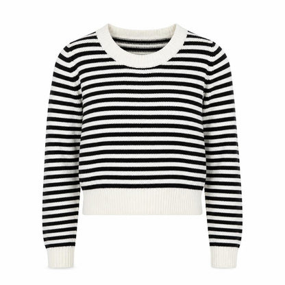 H&M Womens Multicoloured Round Neck Striped Acrylic Pullover Jumper Size 6