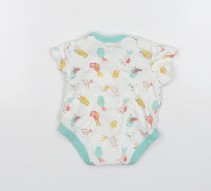 mamas & papas Baby Multicoloured Animal Print Cotton Leotard One-Piece Size Newborn