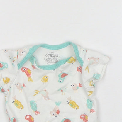 mamas & papas Baby Multicoloured Animal Print Cotton Leotard One-Piece Size Newborn