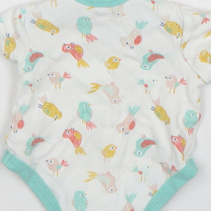 mamas & papas Baby Multicoloured Animal Print Cotton Leotard One-Piece Size Newborn