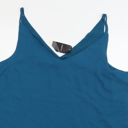Papaya Womens Blue  Polyester Camisole Tank Size 20 V-Neck
