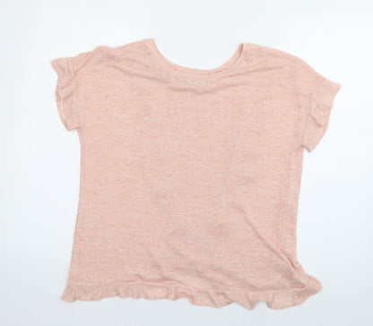 Womens UK Size 8 Papaya Orange Basic T-Shirt