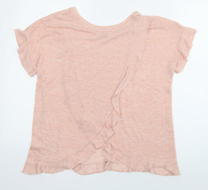 Womens UK Size 8 Papaya Orange Basic T-Shirt