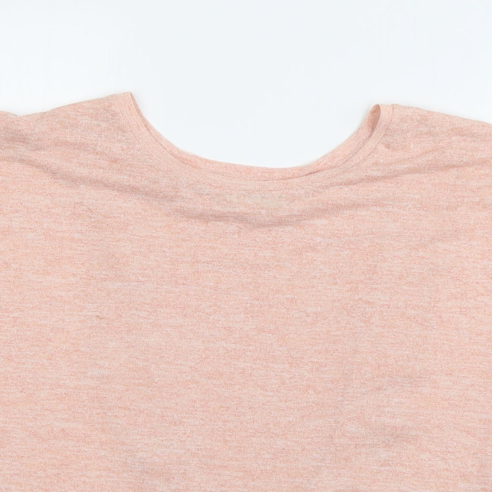 Womens UK Size 8 Papaya Orange Basic T-Shirt