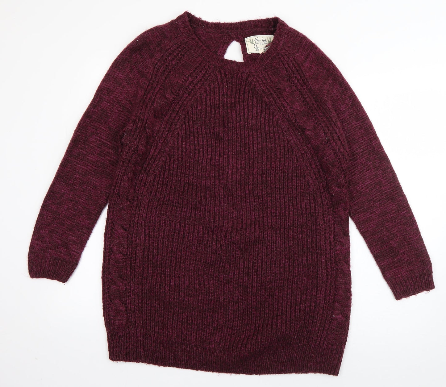Womens UK Size M New Look Purple Pullover Jumper