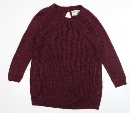 Womens UK Size M New Look Purple Pullover Jumper