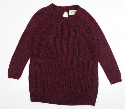 Womens UK Size M New Look Purple Pullover Jumper