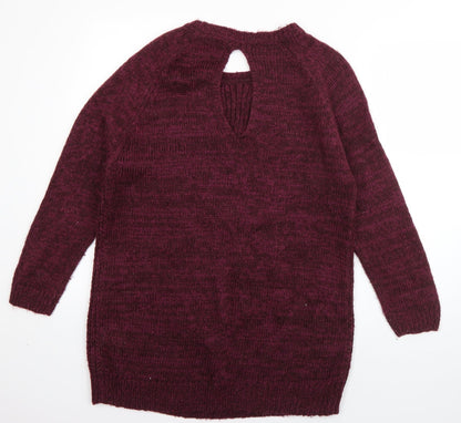 Womens UK Size M New Look Purple Pullover Jumper