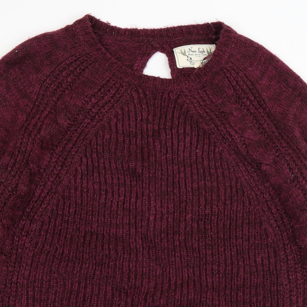 Womens UK Size M New Look Purple Pullover Jumper