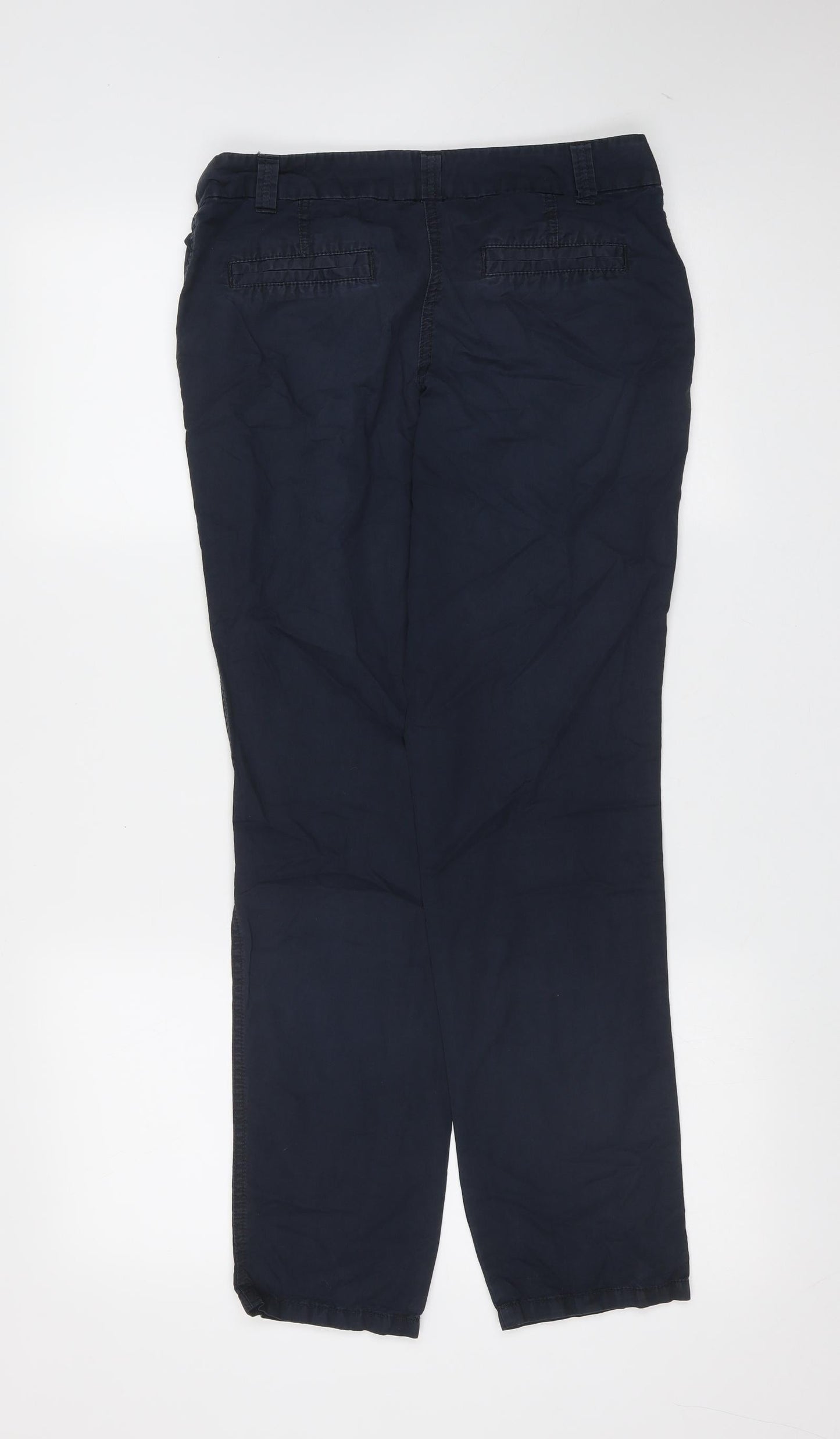 F&F Womens Blue  Cotton Trousers  Size 6 L29 in Regular Zip