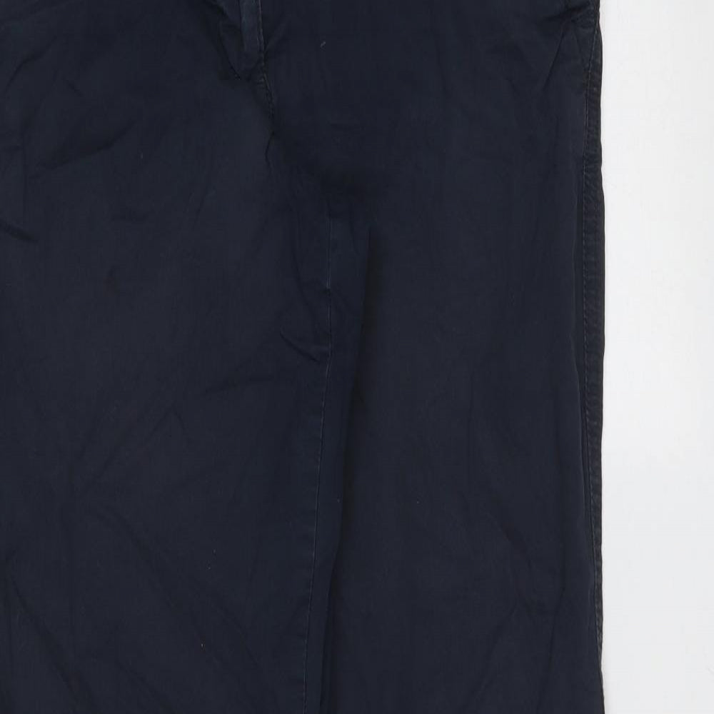 F&F Womens Blue  Cotton Trousers  Size 6 L29 in Regular Zip