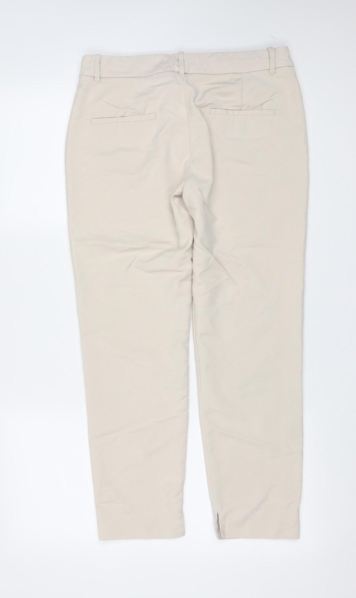 Womens UK Size M Zara Regular Fit  Beige Trousers