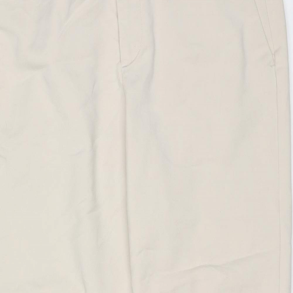 Womens UK Size M Zara Regular Fit  Beige Trousers
