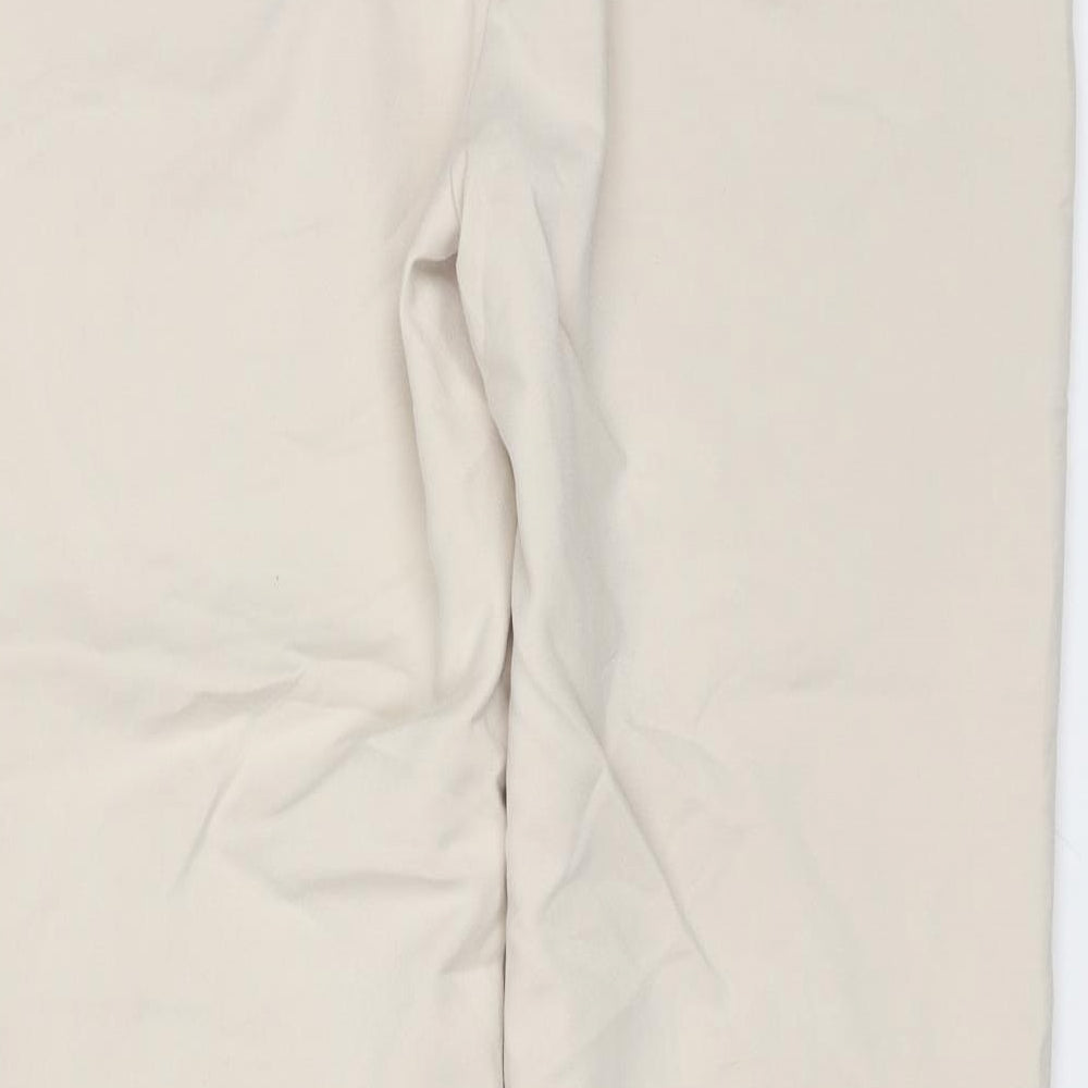 Womens UK Size M Zara Regular Fit  Beige Trousers
