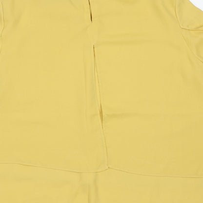 Womens UK Size M MNG Yellow Basic Blouse