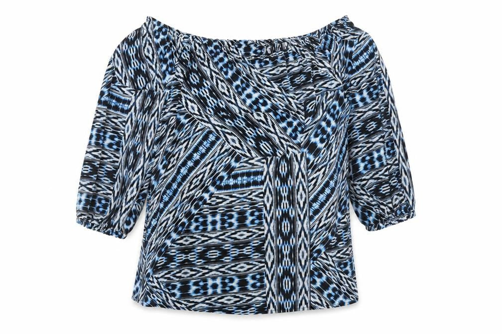 Womens UK Size 12 F&F Blue Basic Blouse