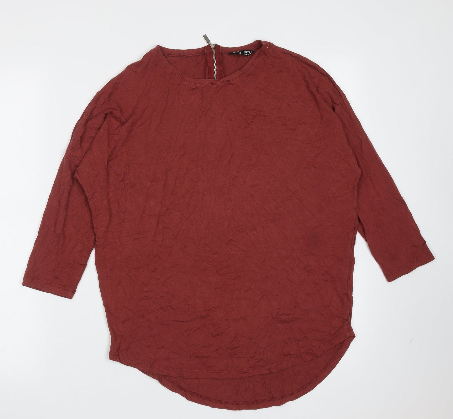 Womens UK Size 10 Select Red Basic T-Shirt