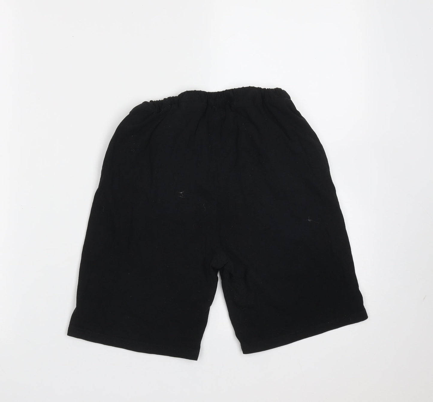 SheIn Girls Black  Cotton Bermuda Shorts Size 10 Years  Regular