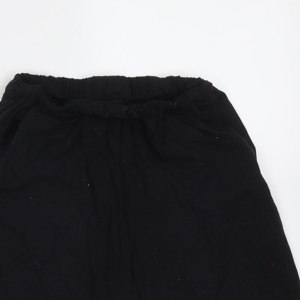 SheIn Girls Black  Cotton Bermuda Shorts Size 10 Years  Regular