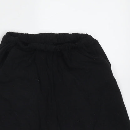 SheIn Girls Black  Cotton Bermuda Shorts Size 10 Years  Regular