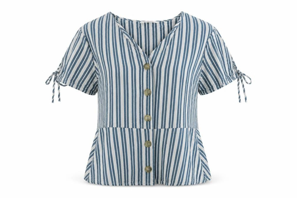 Womens UK Size 12 Springfield Blue Basic Blouse