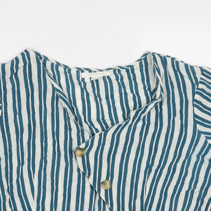 Womens UK Size 12 Springfield Blue Basic Blouse