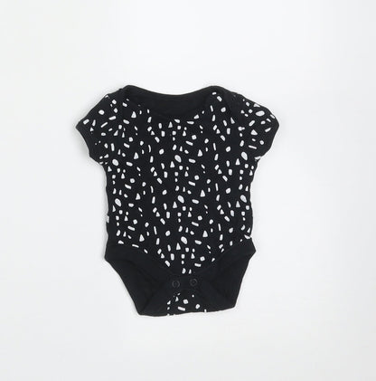 Primark Baby Black Geometric Cotton Babygrow One-Piece Size Newborn