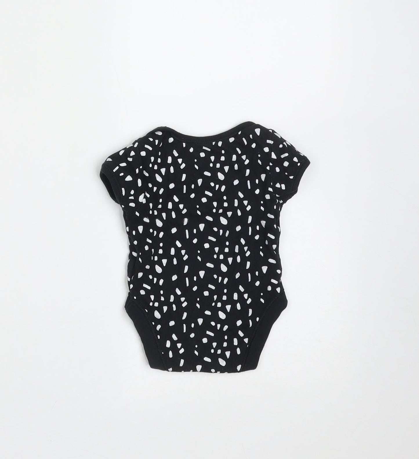 Primark Baby Black Geometric Cotton Babygrow One-Piece Size Newborn