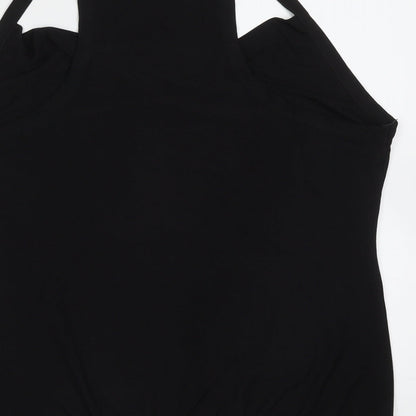 AMARANTO Womens Black  Polyester Basic Blouse Size 20 Round Neck