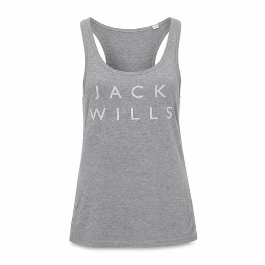 Womens UK Size 6 Jack Wills Grey Basic Tank