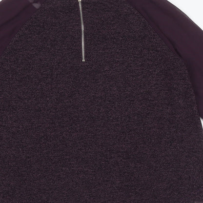 New Look Womens Purple Round Neck  Polyester Pullover Jumper Size 6