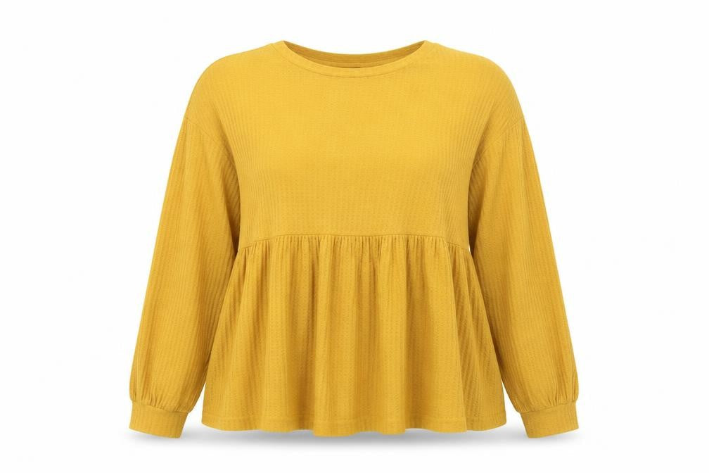 Womens UK Size L SheIn Yellow Basic Blouse