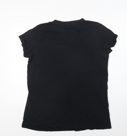 Womens UK Size XL Only Black Basic T-Shirt